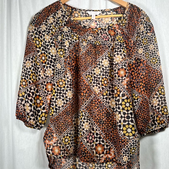 Women's Geometric Print Top - Multicolor - Picture 1 of 1
